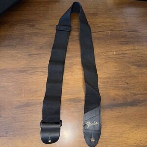 Fender Original Gold Logo Ace Style Black Guitar Strap